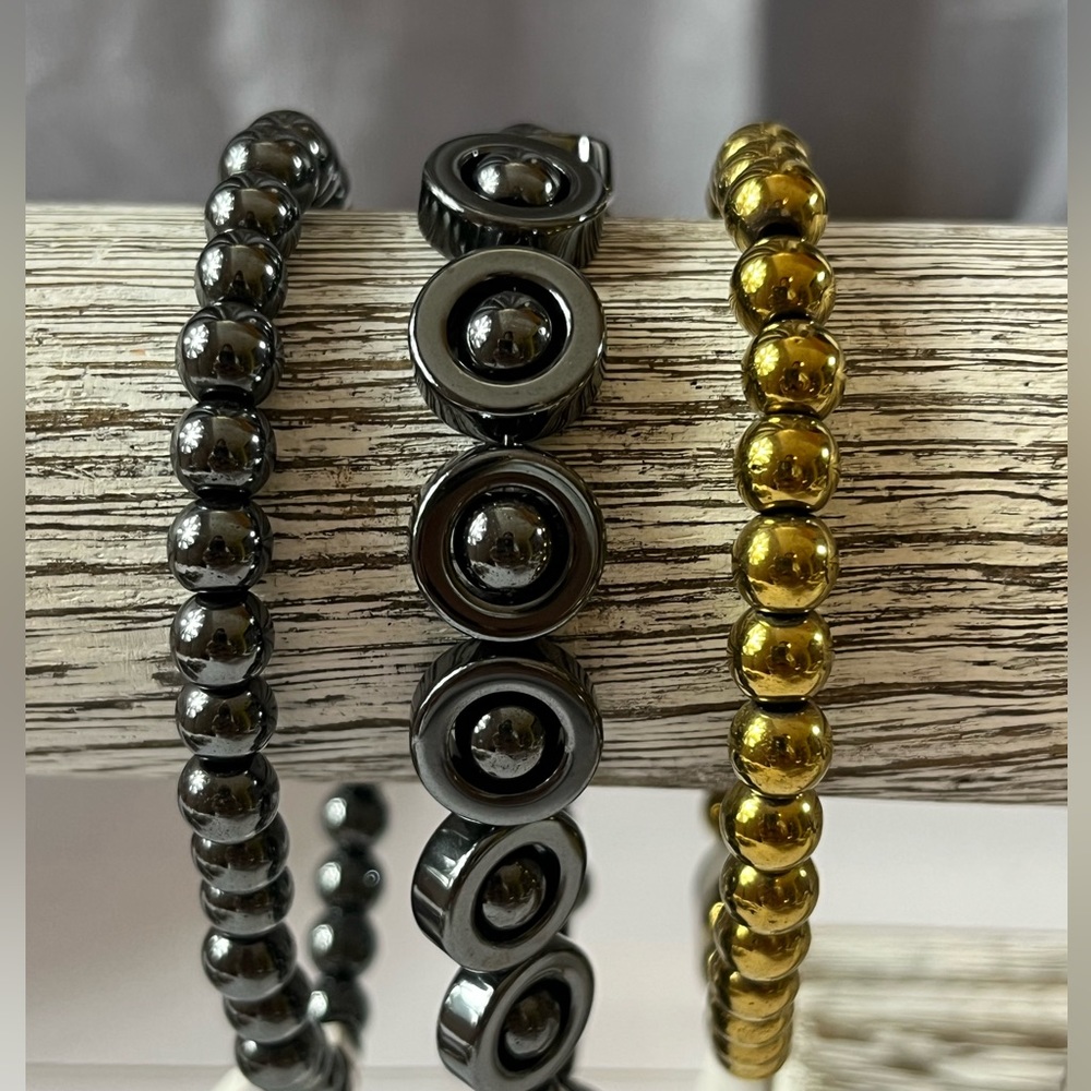 Hematite Trio Set Bracelets